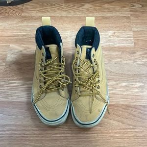 Vans Sk8-Hi High Top Tan Suede Sneakers